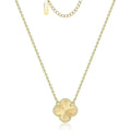 18K Gold-Plated Clover Sunburst Necklace